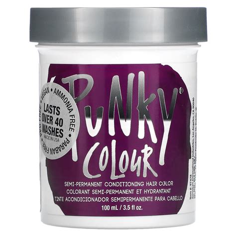 Punky Colour, Semi-Permanent Conditioning Hair Color, Purple, 3.5 fl oz ...