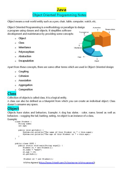 𝐂𝐨𝐫𝐞 𝐉𝐚𝐯𝐚 - core java j2se - Java Object Oriented Programming Notes ...