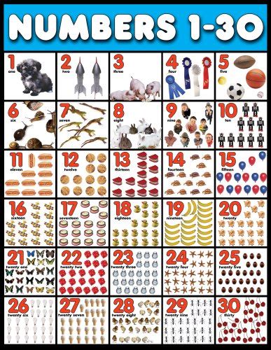 Numbers 1-30 Cheap Chart (Cheap Charts) : School Specialty Publishing ...