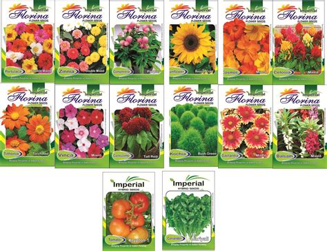 Super Agri Green Summer Imperial Flower Seeds 12 Pkts Kit, Buy Now To ...