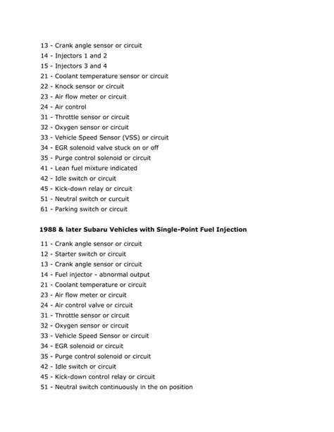 Subaru Obd1 Code Check 的图像结果