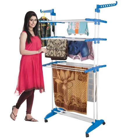 Folding Double Supported 3 Layer Cloth Drying Stand Laundry Dryer ...