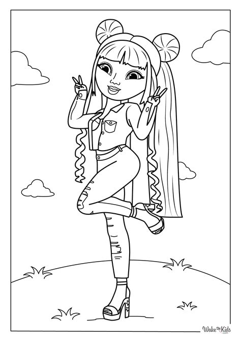 Image result for Rainbow High Coloring Pages Ruby