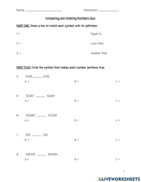 Image result for Ordering Numbers Questions