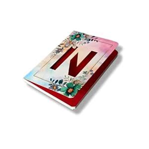 CRAFTOPIX Initial Alphabet N Lasercut Soft Bound Diary Notebook | B6 ...