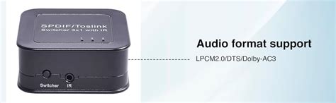 CABLESETC 3 Way HD Digital Optical SPDIF Toslink Audio Selector Powered ...