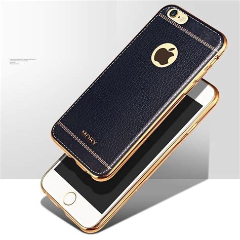 VAKU ® Apple iPhone 5S / SE / 5 Leather Stiched Gold Electroplated Soft ...