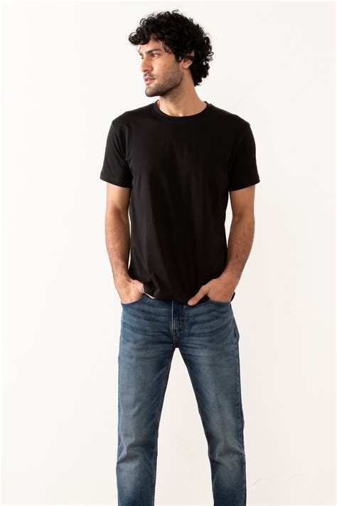 Men's T-shirt- Explore Pima Crew Tshirt Carbon Black