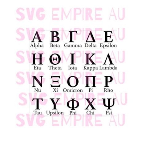 Buy Greek Alphabet SVG, Greek Letters SVG, Fraternity Letters SVG ...