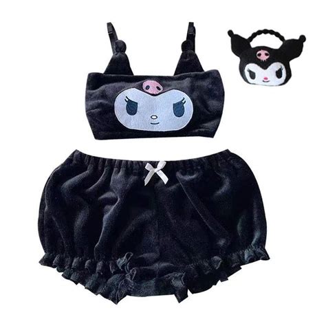 Buy Kuromi My Melody Plush Bra Kawaii Cute Anime Kuromi Cosplay Costume ...