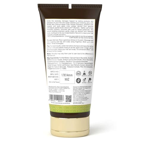Wow Skin Science Apple Cider Vinegar Shampoo, 200 ml Price, Uses, Side ...