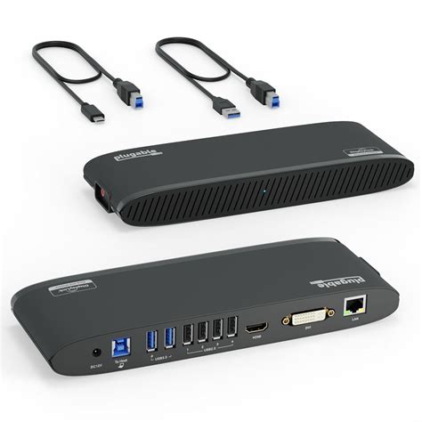 Plugable USB 3.0 Dual Monitor Horizontal Docking Station for Windows ...