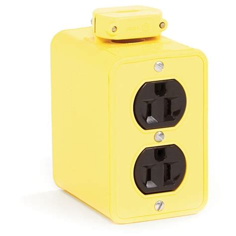Woodhead 3080-10 Super-Safeway Multiple Outlet Box - Yellow, Electrical ...