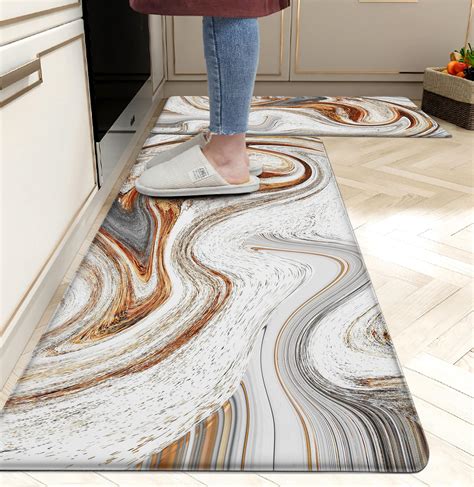Amazon.com: Kitchen Mats for Floor Anti Fatigue Floor Marble Cushioned ...