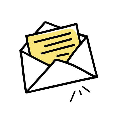 The letter in the envelope is a clipart doodle. Vector illustration in ...