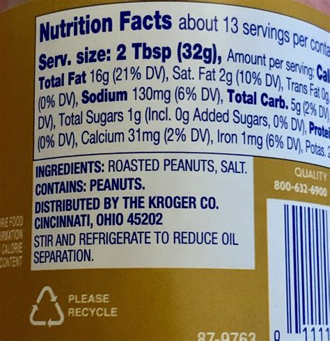 Kroger Natural Peanut Butter Nutrition Taste Test Thursday: Peanut