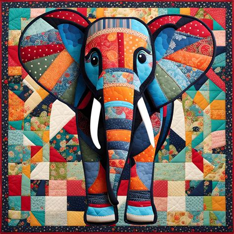 Image result for Patchwork Elephant Pattern