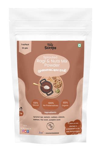 Sprouted Ragi Nuts Mix Powder - Trial Pack | The Tiny Scoops