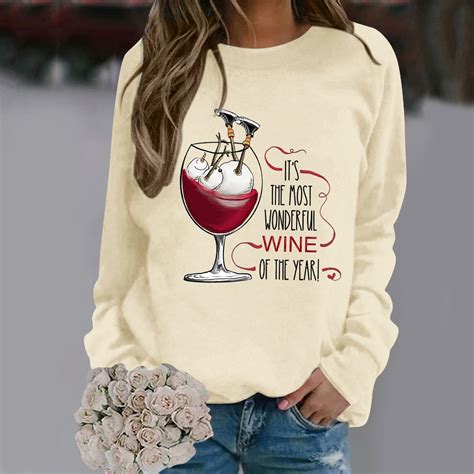 Cute Christmas Sweatshirt Christmas Long Sleeve T Shirts Mens Christmas ...