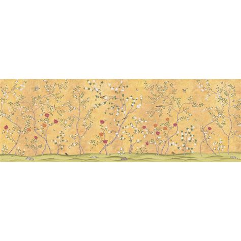 Sunset Serenade Golden Chinoiserie Wallpaper for Walls - Life n Colors