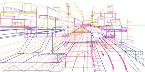 One Point Perspective Cityscape on Behance