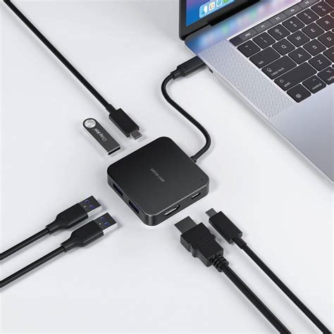 Green Lion 7 in 1 USB-C Hub, Type-C Input Port 100W PD, Type-C Upstream ...