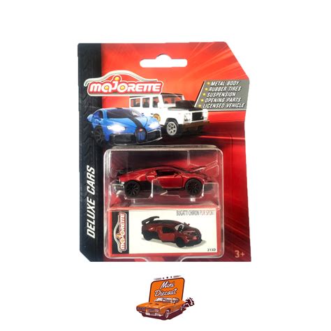 Majorette Deluxe Cars – Bugatti Chiron Pur Sport (Red) – Mini Diecast