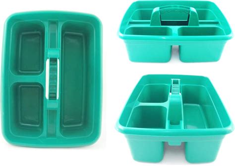 Green Plastic Cleaning Caddy Cleaners Carry All Basket Tote Tray ...