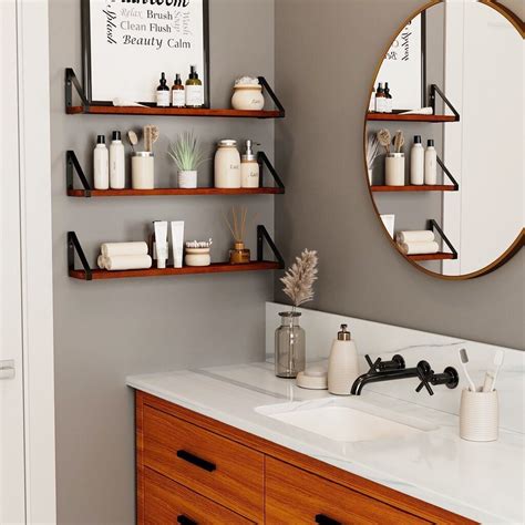 30 Outstanding Floating Shelves Bathroom Ideas