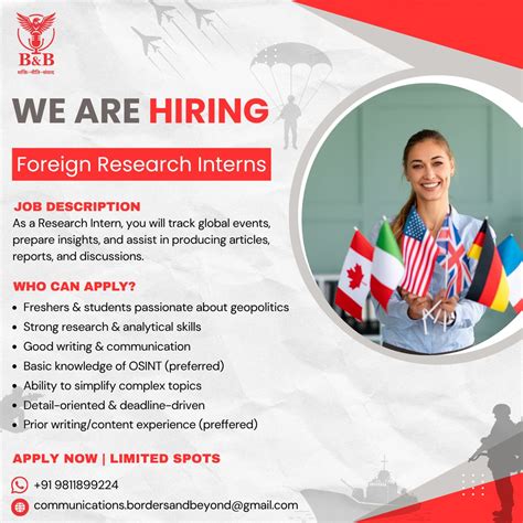 Internship Opportunity | Foreign Research Internship | Borders & Beyond ...
