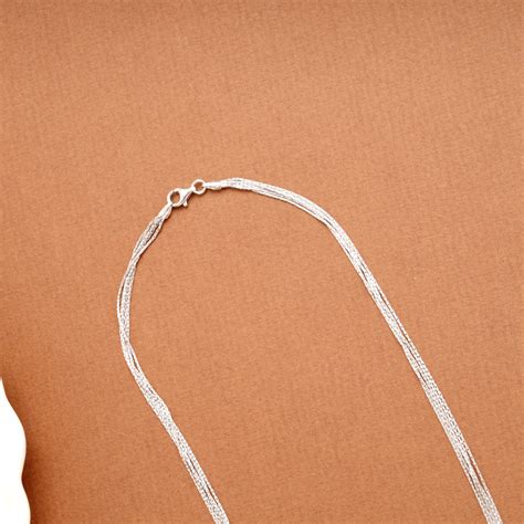 Slim Sleek Multi-Layer Women's Silver Chain | Anu Jewellers – Sri Anu ...