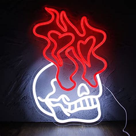 Skull Head Neon Signs (16.1 * 10.6in)