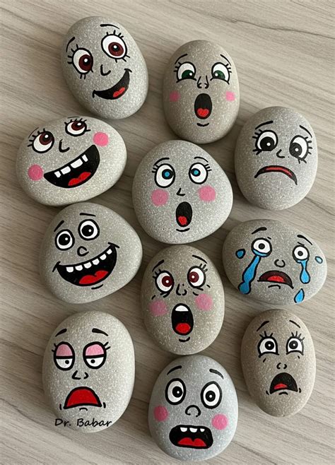 Acrylic Rock Painting of Faces Tutorial 的图像结果