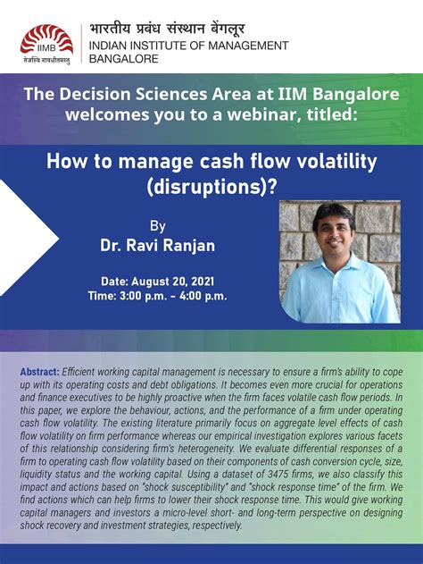Webinar by the Decision Sciences Area on How to manage cash flow ...