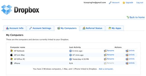 Image result for Dropbox Computer Interface