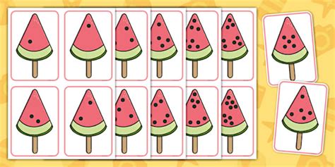 👉 Summer Subitising Lolly Matching Cards Maths | Twinkl