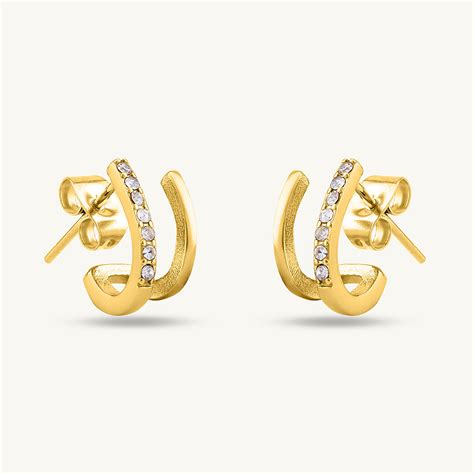 Crystal Curve Earrings – PALMONAS