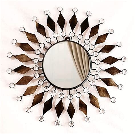 Buy Iron Wall Mirror Antique Style Art Unique 20 inch Glass 8 inch ...