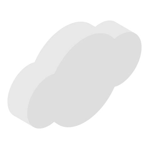 Gray cloud icon isometric of gray cloud vector icon for web design ...