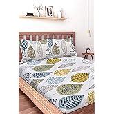 Buy Huesland by Ahmedabad Cotton 144 TC Cotton Bedsheet for Double Bed ...