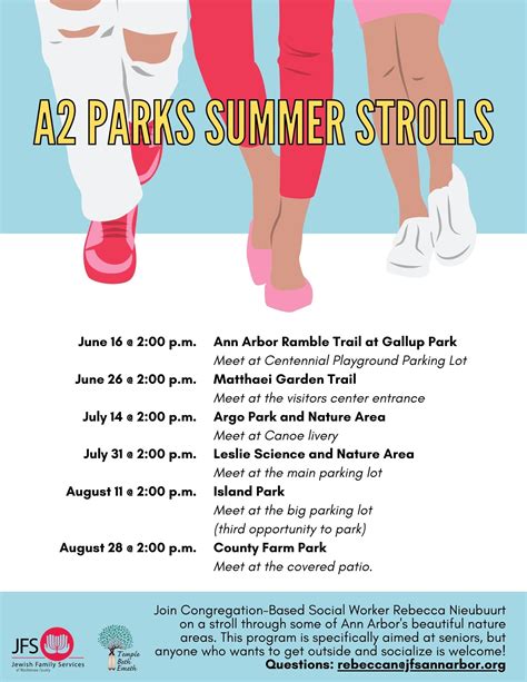 A2 Parks Summer Strolls – Ann Arbor Ramble Trail at Gallup Park | Jewish Federation of Greater ...
