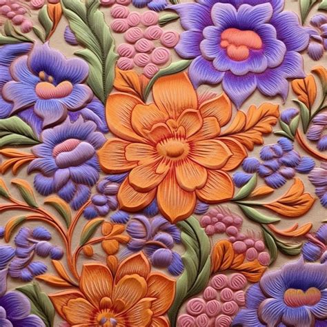 A close up of a colorful flower design on a wall generative ai ...