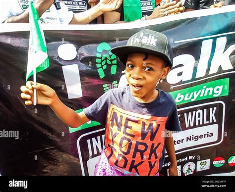 Participants during the Independence Walk from Tafawa Balewa Square ...