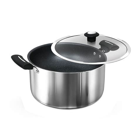 Impex Shine(SSP 20) Stainless steel Non-stick Sauce Pan 20 cm — Impex ...
