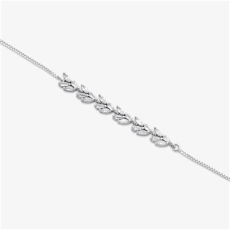 Silver Adjustable Leaf Design Anklet for Women