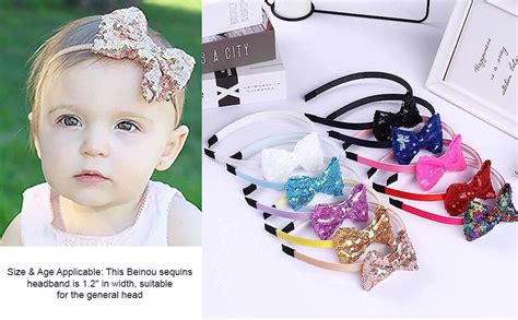 Fashion Alley Shiny Sequence Glitter Bow Hair Band for Baby Girl's ...