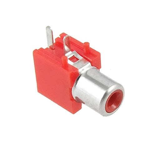 Buy Right Angle Single Female Jack RCA Socket - Red - PCB Mount Online ...