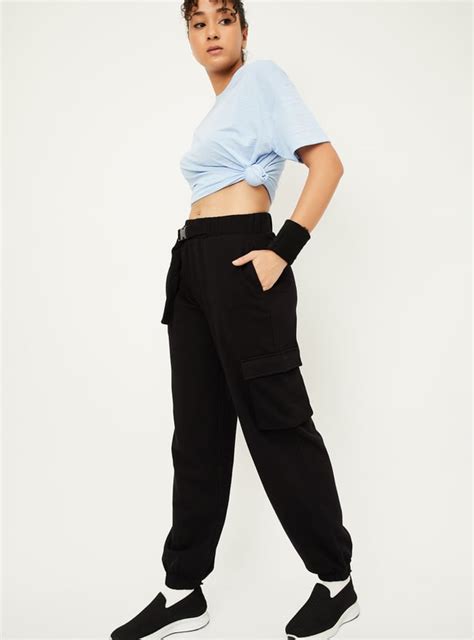 Buy Women Solid Cargo Joggers Online at just Rs. 899.0 - 1000014787558 ...
