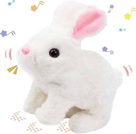 Buy KISUASHI Plush Rabbit Toy Soft Fur Realistic Walking, Talking Bunny ...