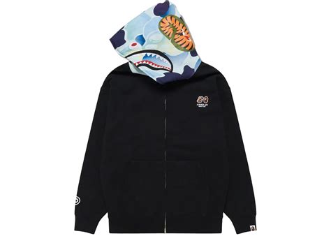Bape X Bayc Shark Full Zip Hoodie Black – Kicks Machine